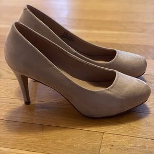 Blush Suede Babydoll Pumps